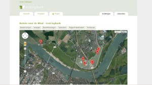 Printscreen van de webapplicatie ecoLogboek.nl